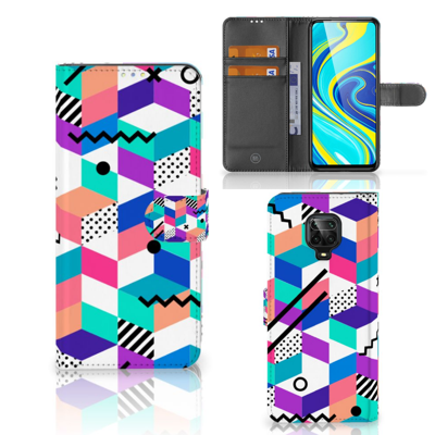 Xiaomi Redmi Note 9 Pro | Note 9S | Book Case | Blokken Kleurrijk Xiaomi Redmi Note 9 Pro | Note 9S | Book Case | Blokken Kleurrijk