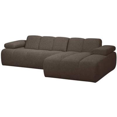 Woood Mojo chaise longue bank rechts bouclé Bruin Melange