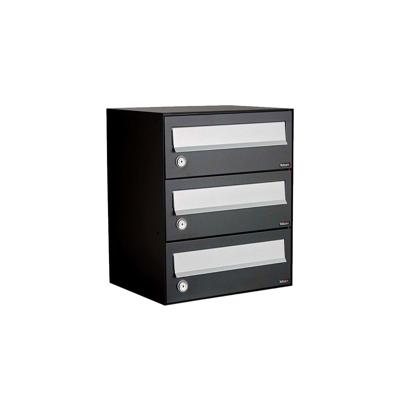 Allux Hive Set 1-Breed, 3-Hoog Met Dak Zwart - 40030070_1x3d Allux Hive Set 1-Breed, 3-Hoog Met Dak Zwart - 40030070_1x3d