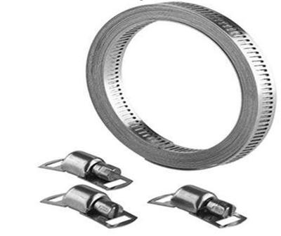 Kirchhoff Slangklemband 8 mm x 3 m, roestvrij staal, 8 klemmen inbegrepen - 98737000