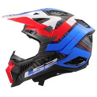 LS2 crosshelm "mx703 x-force galuo", ademend en hypoallergeen. helmet x-force galuo white/red/blue size xl - thumbnail