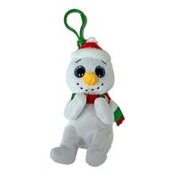 TY beanie boos clip knuffel sneeuwman brrrnard 7 cm - thumbnail