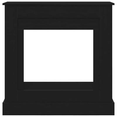 Haardombouw 90x30x90 cm spaanplaat zwart eikenkleurig Haardombouw 90x30x90 cm spaanplaat zwart eikenkleurig