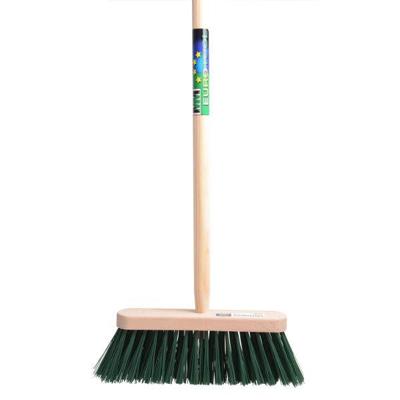 MM Eurotool Bezem fsc 29cm kunstvezel groen mm met steel 120cm aktie