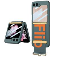 Lunso Samsung Galaxy Z Flip 7 FE / Z Flip6 backcover hoesje met Polsband - Groen - thumbnail