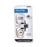 Carson loepbril 2x (+4.00 dioptrie) clip-on en flip-up - thumbnail