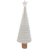 Decoratie Houten Kerstboom 12x40 cm Wit Assorti - thumbnail