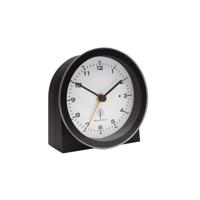 Zendergestuurde Wekker Analoog Zwart/Wit - thumbnail