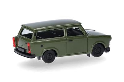 Herpa 027359-005 H0 Auto Trabant 1.1 universeel, olijfgroen Herpa 027359-005 H0 Auto Trabant 1.1 universeel, olijfgroen