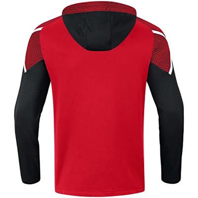 JAKO 6722 Sweater Met Kap Performance - Rood/Zwart - 4XL