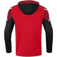 JAKO 6722 Sweater Met Kap Performance - Rood/Zwart - 4XL - thumbnail