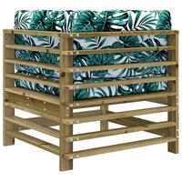 Hoekbank met kussens gempregneerd grenenhout - thumbnail