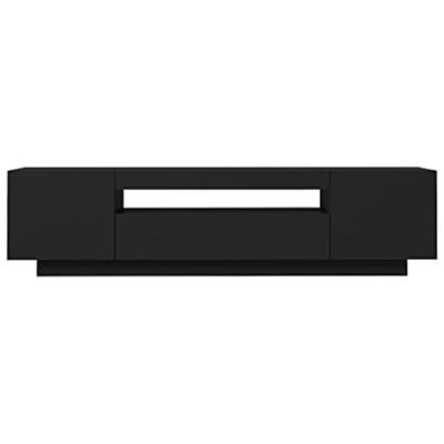 Tv-meubel met LED-verlichting 160x35x40 cm zwart