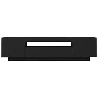 Tv-meubel met LED-verlichting 160x35x40 cm zwart - thumbnail