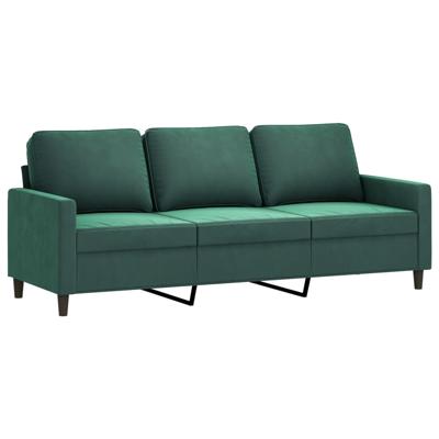 4-delige Loungeset met kussens fluweel donkergroen