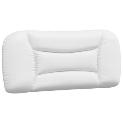 Bed met matras kunstleer wit 90x200 cm - thumbnail