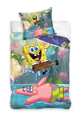 SpongeBob Dekbedovertrek Big Fun 140 x 200 cm Katoen - 65x65cm