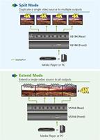 ATEN VS194-AT-G DisplayPort-splitter 4096 x 2160 Pixel Zwart - thumbnail