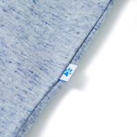 Kindertopje 140 gemleerd blauw - thumbnail