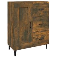 Dressoir 69,5x34x90 cm bewerkt hout gerookt eikenkleurig - thumbnail