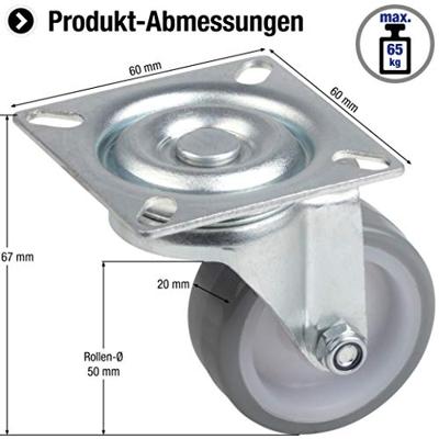 Metafranc Zwenkwiel 50Mm Pu W - WU0802870