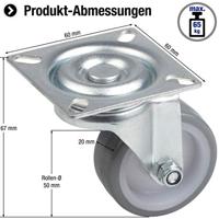 Metafranc Zwenkwiel 50Mm Pu W - WU0802870 - thumbnail