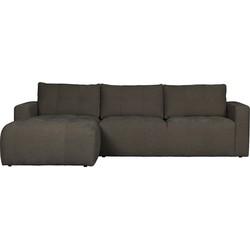 vtwonen Loungebank 'Bar' Links, Washed look, kleur Antraciet