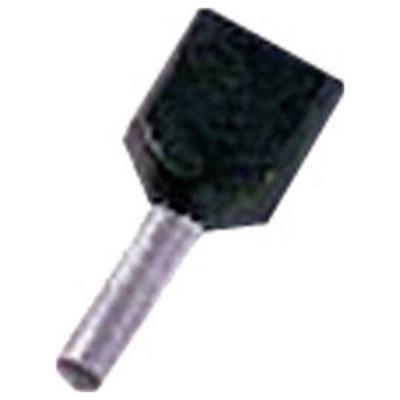 Intercable 180767 Dubbele adereindhulzen Deels geïsoleerd Zwart 1 stuk(s)