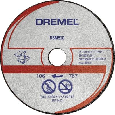 Dremel DSM20 metalen en kunststof snijschijf (DSM510) - 2615S510JB Dremel DSM20 metalen en kunststof snijschijf (DSM510) - 2615S510JB