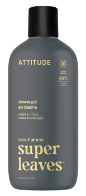 Attitude Super Leaves Men Amber & Citrus Showergel