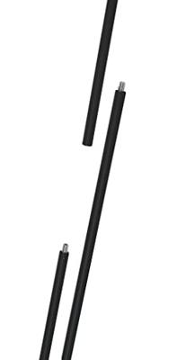 Deko Light 710087 Verlängerung für Deckenabhängung starr 230V-railsysteemcomponenten Plafondbevestiging 3-fasig Zwart