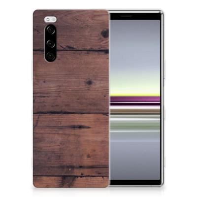 Sony Xperia 5 Bumper Hoesje Old Wood Sony Xperia 5 Bumper Hoesje Old Wood