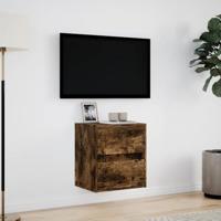 Tv-wandmeubel met LED-verlichting 41x31x45 cm gerookt eiken - thumbnail