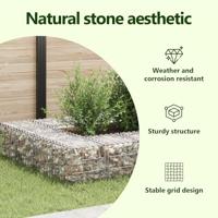 VidaXL Gabion plantenbak verhoogd kubus 30x30x30 cm staaldraad - thumbnail