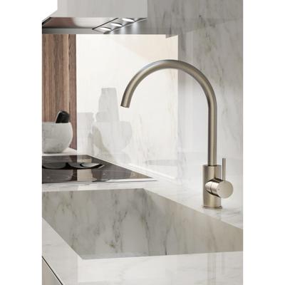 Keukenmengkraan Hotbath Cobber 1-hendel 36 cm Draaibare Uitloop Gepolijst Messing Living Colours