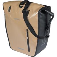 Basil Enkele fietstas rivo l tarpaulin mik 25-31l 14 x 28 x 43 cm - zand/zwart - thumbnail