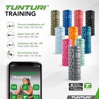 Tunturi Yoga Grid Foam Roller 33 cm | Ø 13 cm | grijs - thumbnail