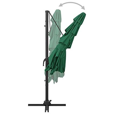 VidaXL Parasol 4-laags met aluminium paal 250x250 cm groen