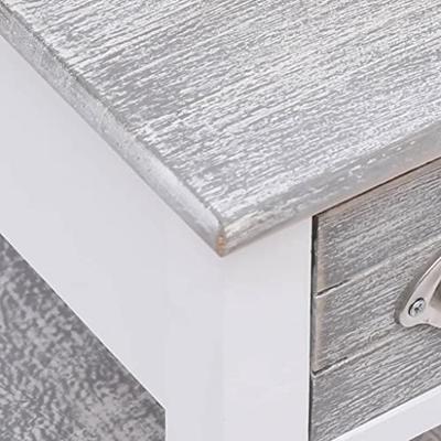 VidaXL Bijzettafel 40x40x40 cm paulowniahout grijs VidaXL Bijzettafel 40x40x40 cm paulowniahout grijs
