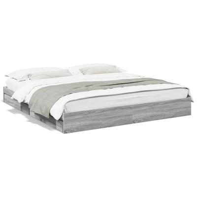Bedframe met lades bewerkt hout grijs sonoma eiken 180x200 cm