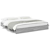 Bedframe met lades bewerkt hout grijs sonoma eiken 180x200 cm - thumbnail