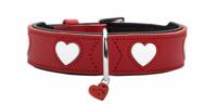 HUNTER Hondenhalsband Love, rood-wit, Maat: 75 - thumbnail