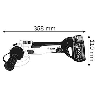 Bosch Blauw GWS 18V-10 SC | accu Haakse Slijper | 150 mm | Body | Zonder accu&apos;s & Laders in L-BOXX