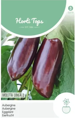 Zaden Aubergine Violetta lunga 2 Hortitops - Hortitops