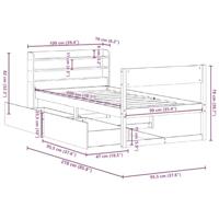 Bedframe zonder matras massief grenenhout 90x200 cm - thumbnail