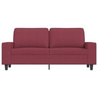 Tweezitsbank 140 cm stof wijnrood - thumbnail