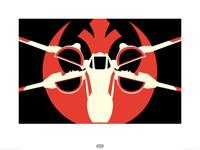 Kunstdruk Star Wars - Episode VII XWing Pop Art 80x60cm - thumbnail