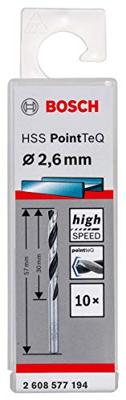 Bosch Accessories 2608577194 Metaal-spiraalboor 2.60 mm 10 stuk(s)