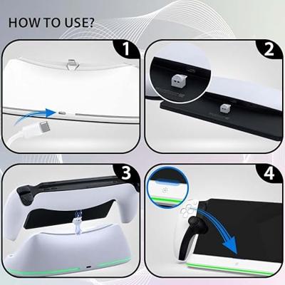 Oplaadstation - SUBSONIC - PS Portal-oplader - RGB LED - Snel opladen - USB Type-C