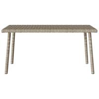 Tuin salontafel rechthoekig 80x40x37 cm poly rattan lichtgrijs - thumbnail